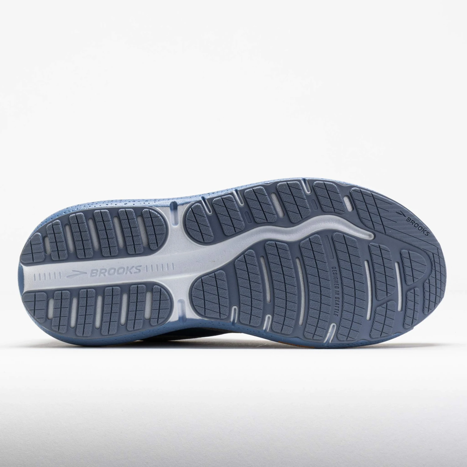 Brooks Ghost Max 2 Men's Oyster Mushroom/Blue/Orange 4 Brooks Ghost Max 2 Men's Oyster Mushroom/Blue/Orange - Image 4