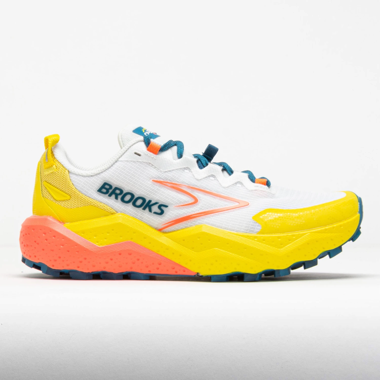 Brooks Caldera 8 Women's Bit Of Blue/Quince/Flame 1 Brooks Caldera 8 Women's Bit Of Blue/Quince/Flame