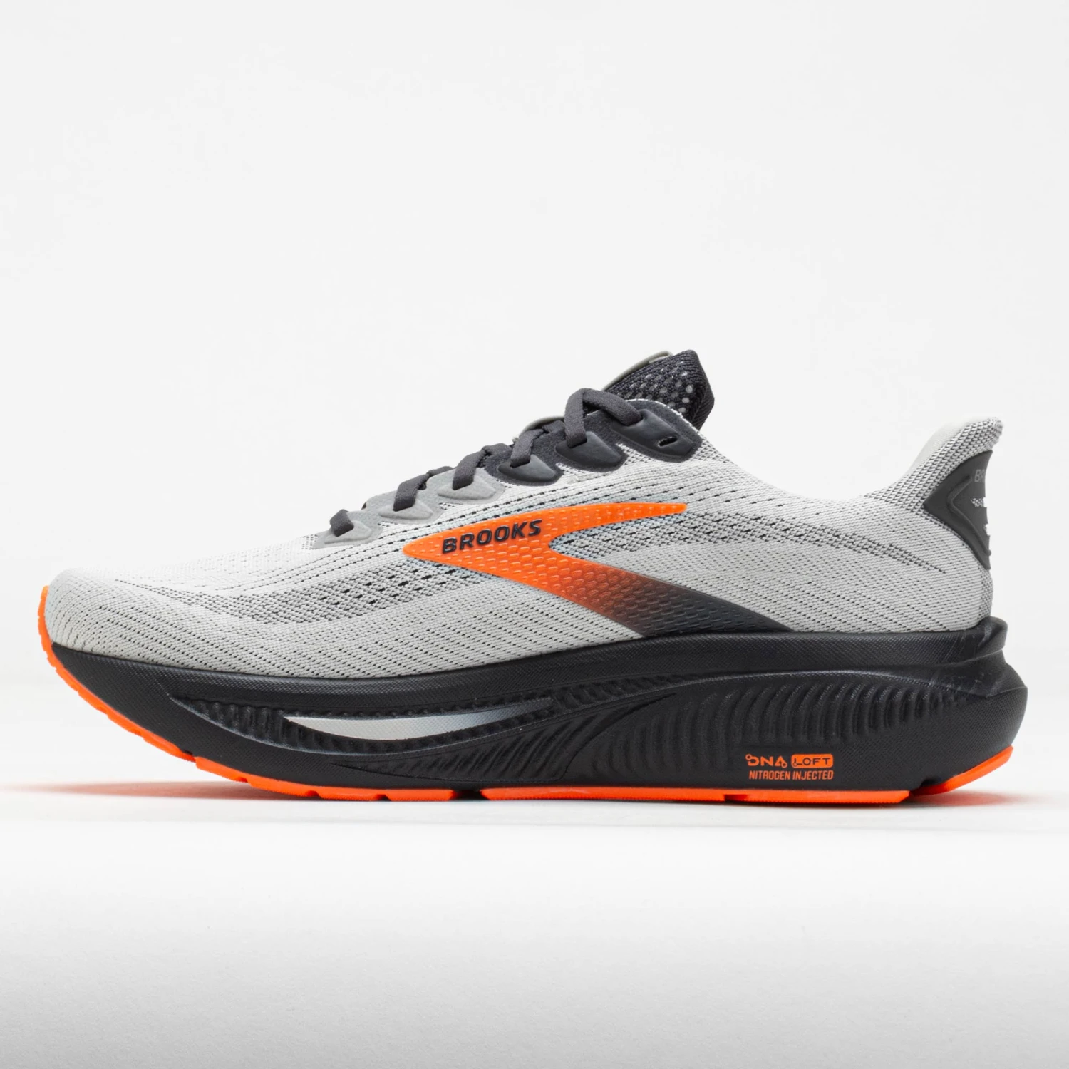 Brooks Ghost 17 Men's Oyster Mushroom/Orange/Ebony 2 Brooks Ghost 17 Men's Oyster Mushroom/Orange/Ebony - Image 2