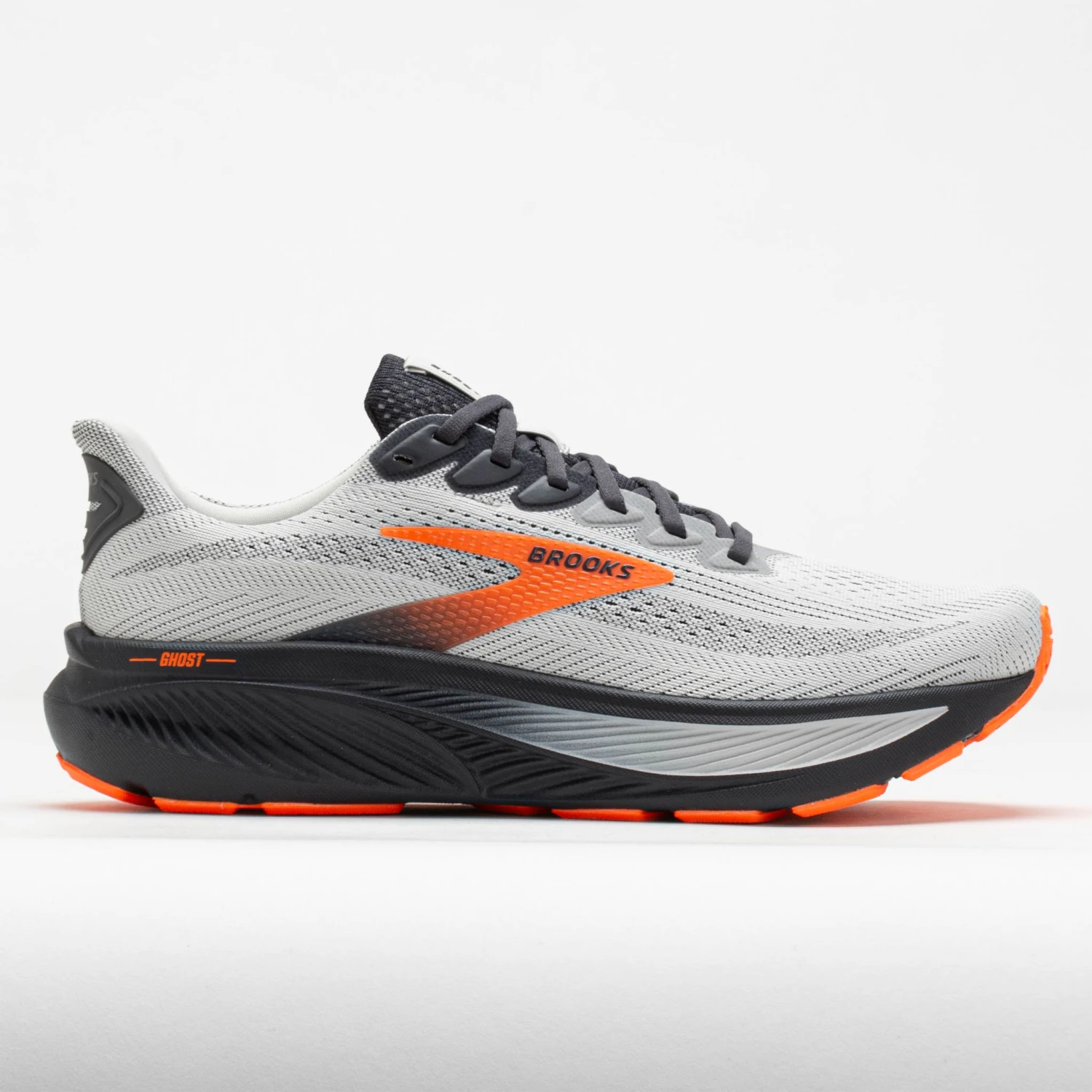 Brooks Ghost 17 Men's Oyster Mushroom/Orange/Ebony 1 Brooks Ghost 17 Men's Oyster Mushroom/Orange/Ebony