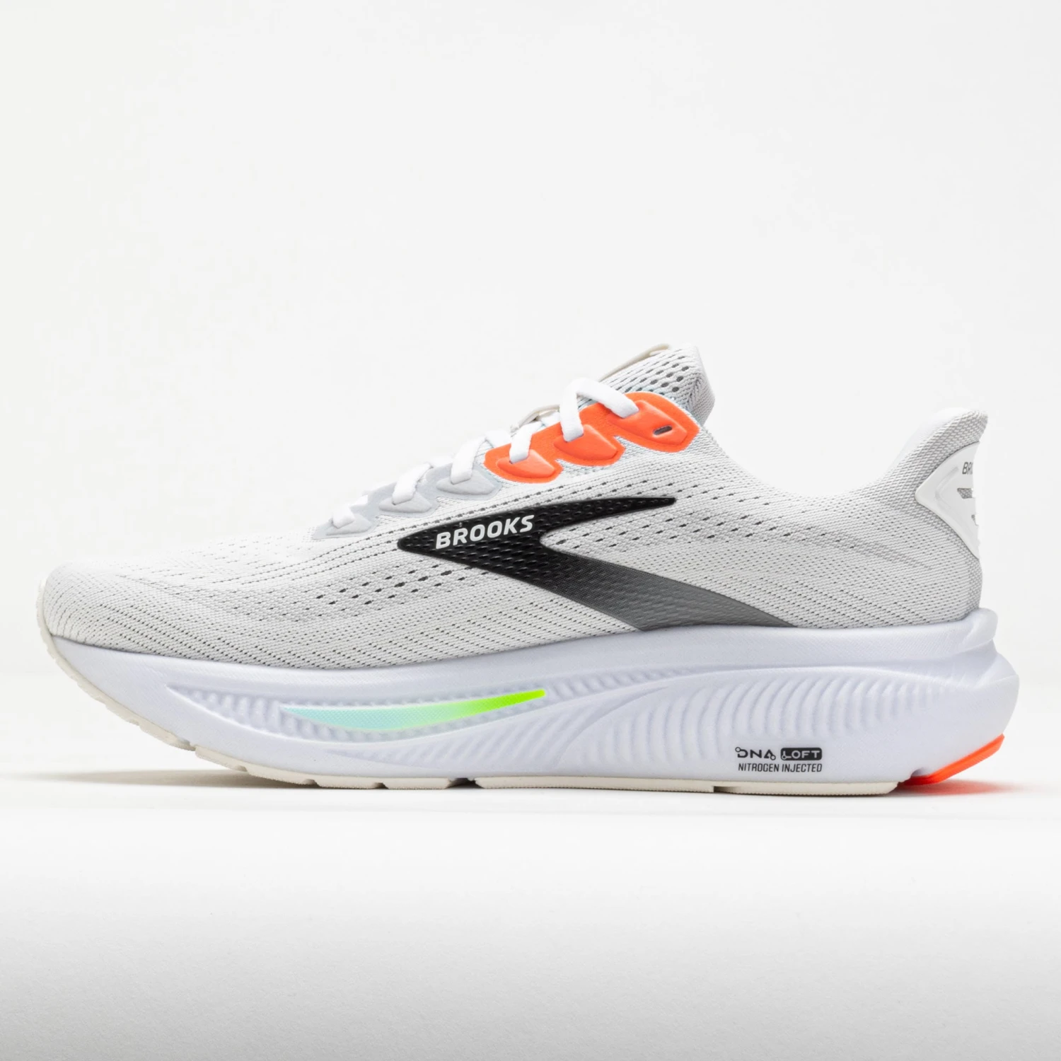 Brooks Ghost 17 Men's White/Pink Clay/Gecko 2 Brooks Ghost 17 Men's White/Pink Clay/Gecko - Image 2