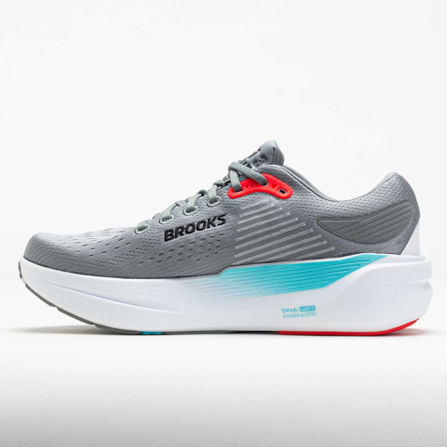 Brooks Ghost Max 3 Men's Primer Grey/Antarctica/Red 2 Brooks Ghost Max 3 Men's Primer Grey/Antarctica/Red - Image 2