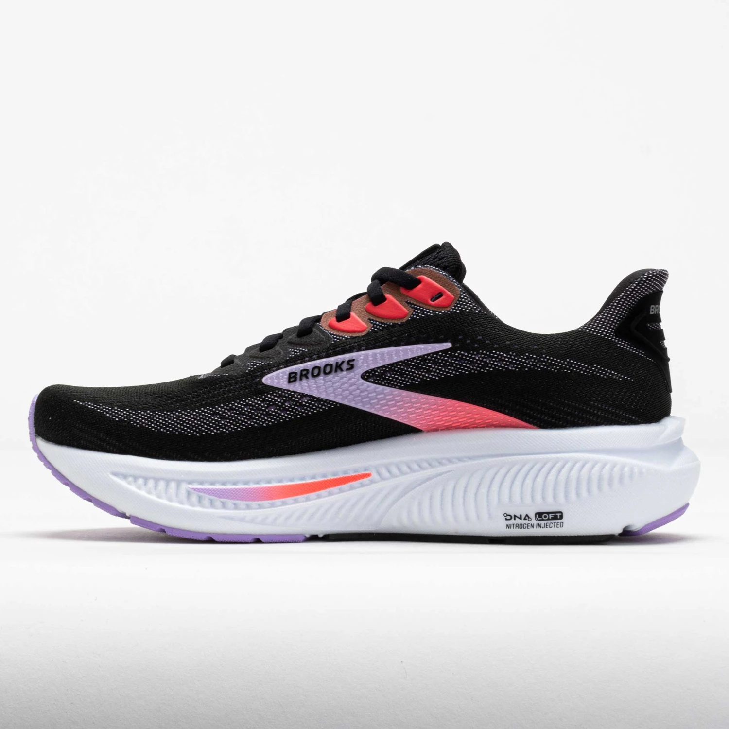 Brooks Ghost 17 Women's Black/Purple/Coral 2 Brooks Ghost 17 Women's Black/Purple/Coral - Image 2