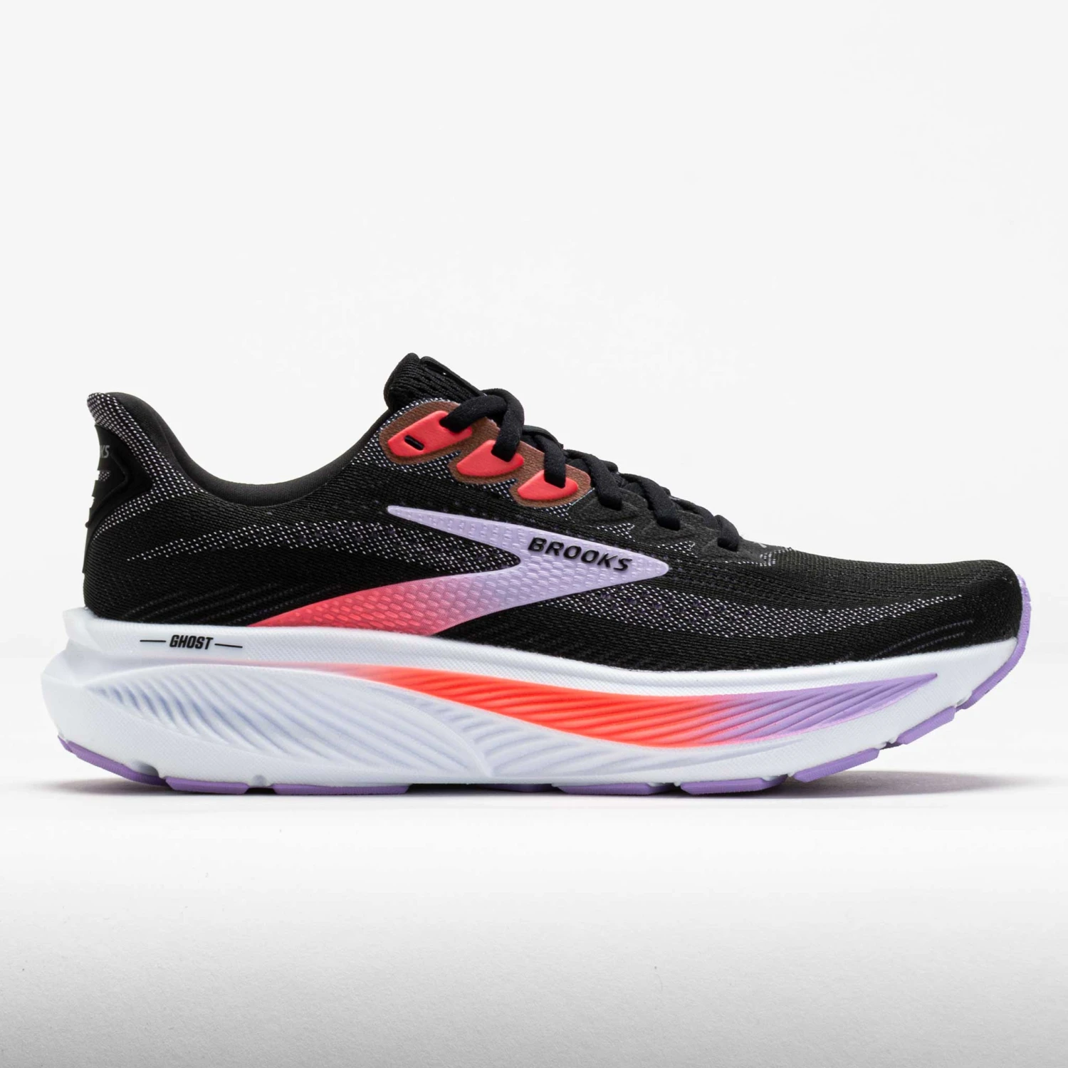 Brooks Ghost 17 Women's Black/Purple/Coral 1 Brooks Ghost 17 Women's Black/Purple/Coral