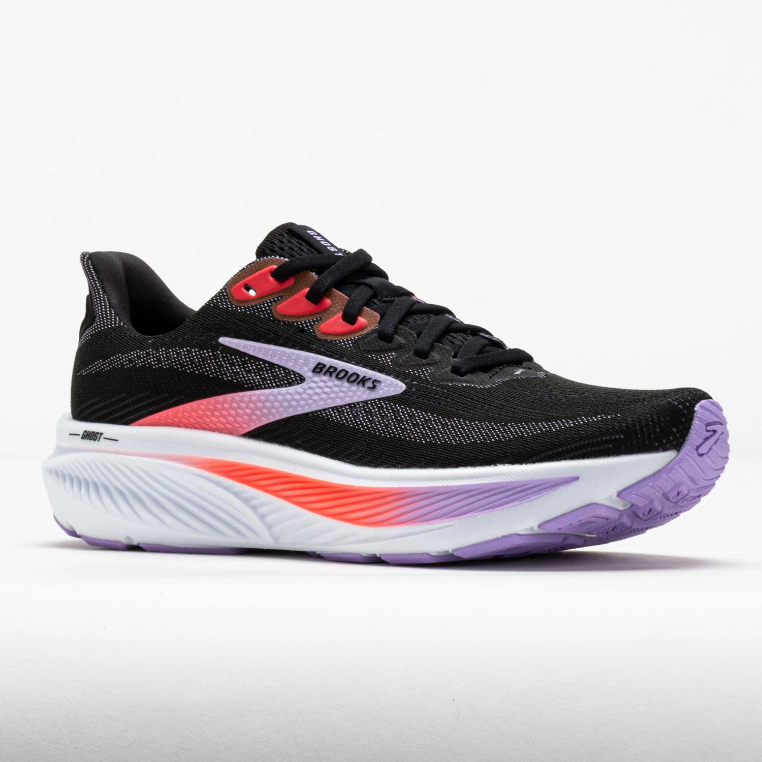 Brooks Ghost 17 Women's Black/Purple/Coral 5 Brooks Ghost 17 Women's Black/Purple/Coral - Image 5