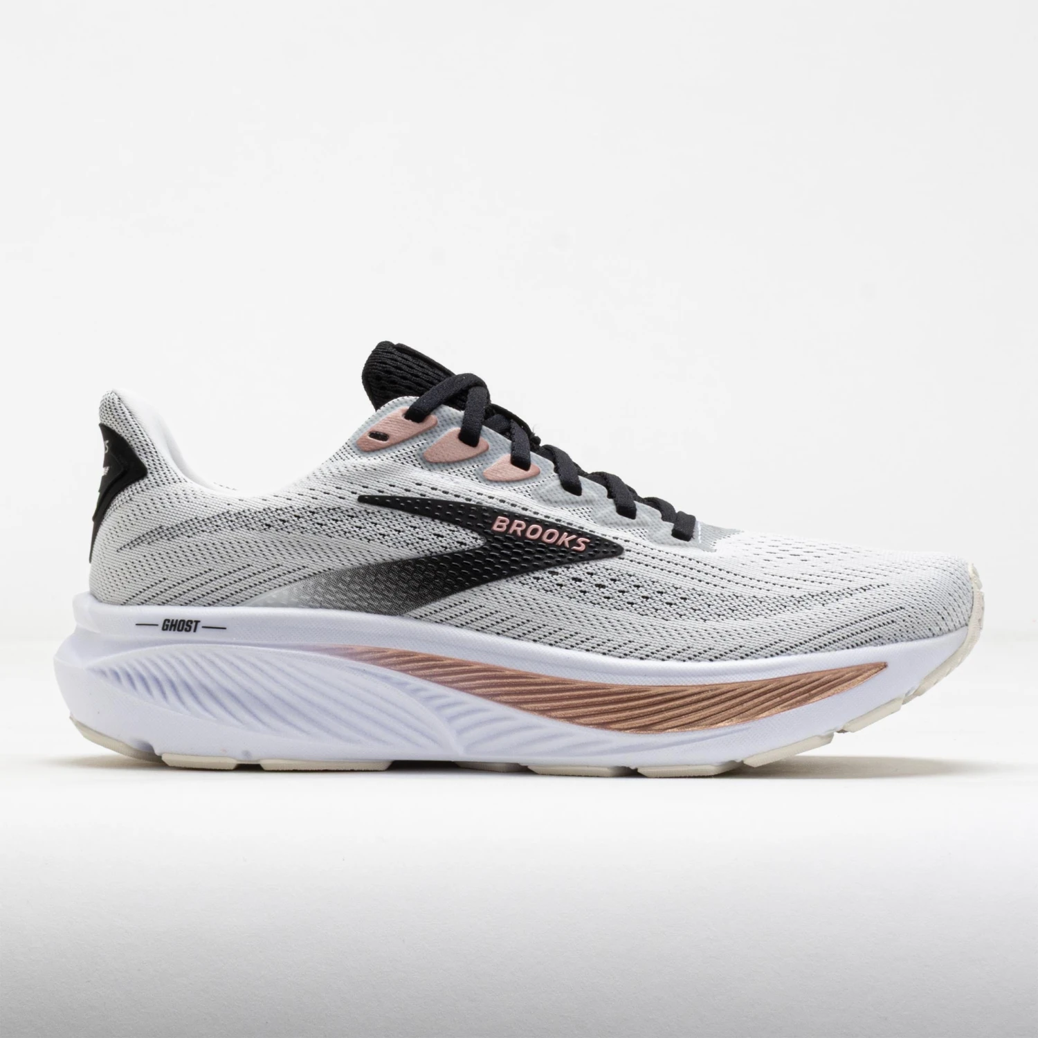Brooks Ghost 17 Women's White/Black/Rose Gold 1 Brooks Ghost 17 Women's White/Black/Rose Gold