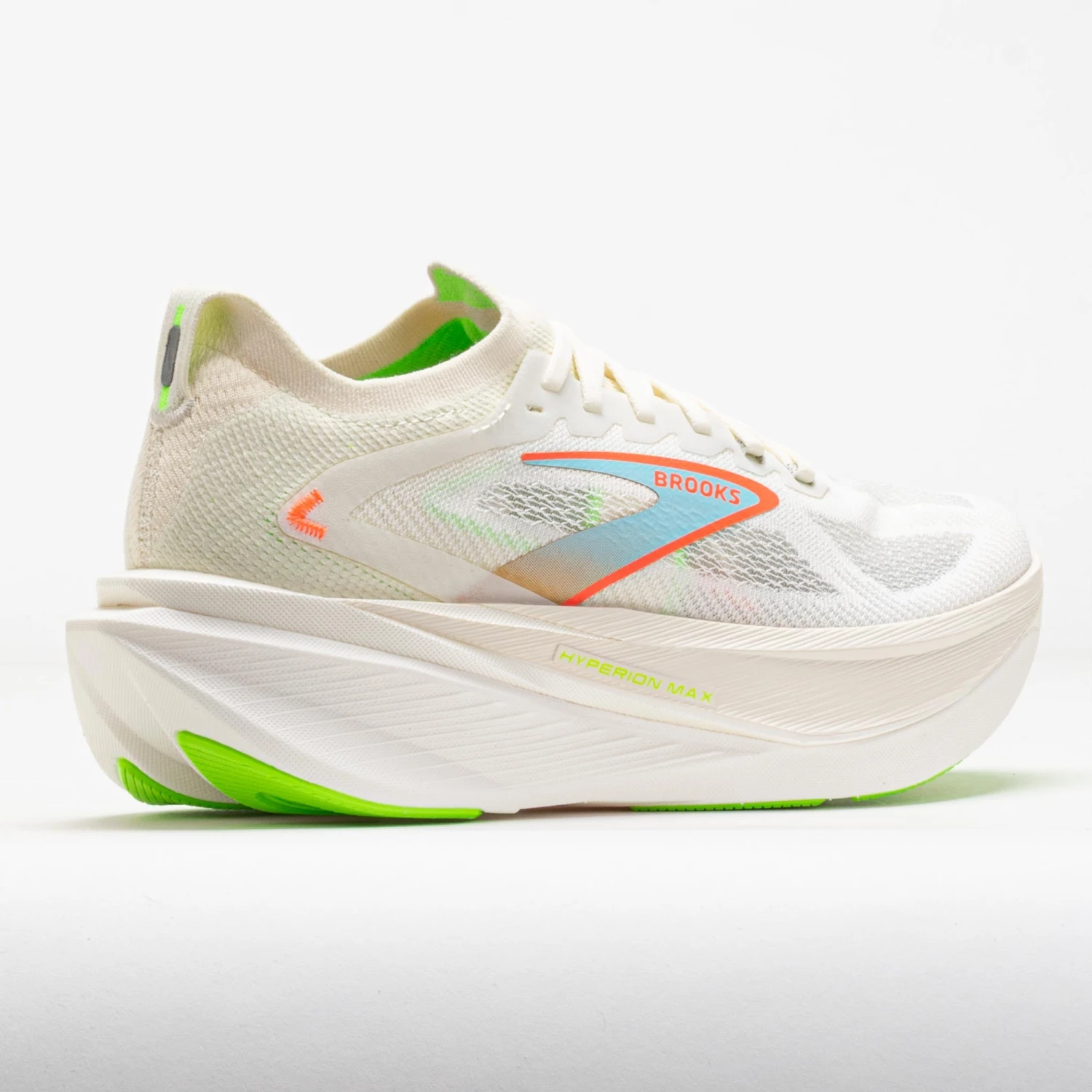 Brooks Hyperion Max 3 Men's Coconut/Green Gecko/Pink Clay 6 Brooks Hyperion Max 3 Men's Coconut/Green Gecko/Pink Clay - Image 6