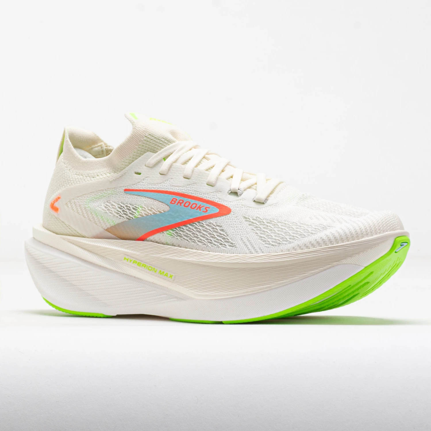 Brooks Hyperion Max 3 Women's Coconut/Green Gecko/Pink Clay 5 Brooks Hyperion Max 3 Women's Coconut/Green Gecko/Pink Clay - Image 5