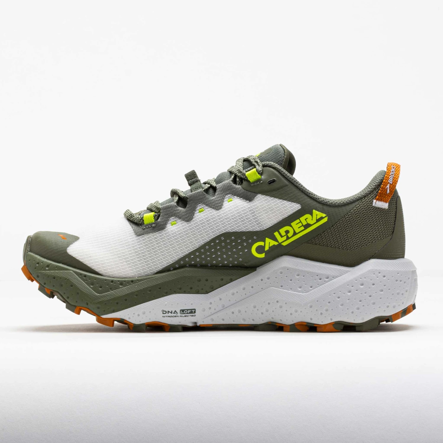 Brooks Caldera 8 Men's Dusty Olive/Lime/Oyster 2 Brooks Caldera 8 Men's Dusty Olive/Lime/Oyster - Image 2